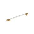 8-13/16" Anberlin Two Tone Oversized Cabinet Pull Matte White - Champagne Bronze, , large image number 3
