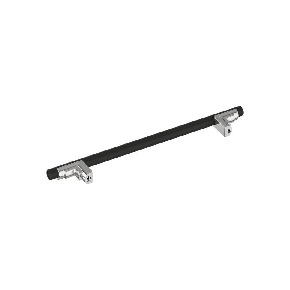 7-9/16" Anberlin Two Tone Cabinet Pull Matte Black - Polished Chrome, , large image number 3