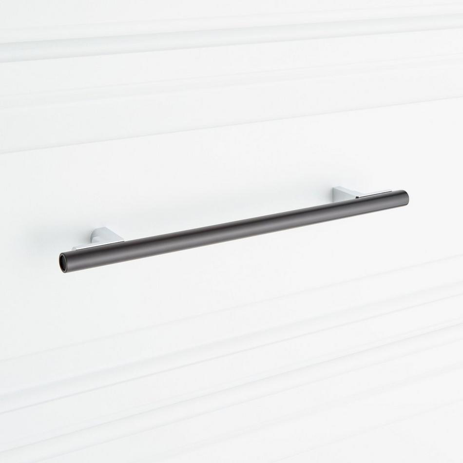 7-9/16" Anberlin Two Tone Cabinet Pull Matte Black - Polished Chrome, , large image number 5