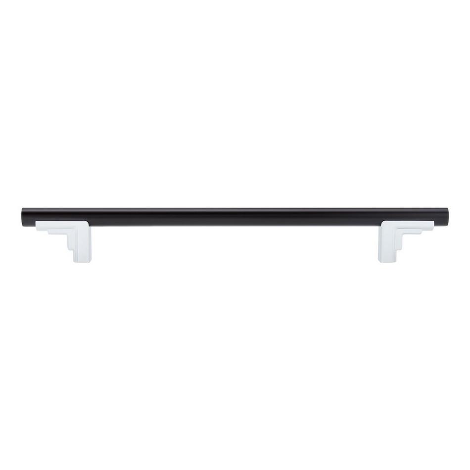 7-9/16" Anberlin Two Tone Cabinet Pull Matte Black - Polished Chrome, , large image number 2