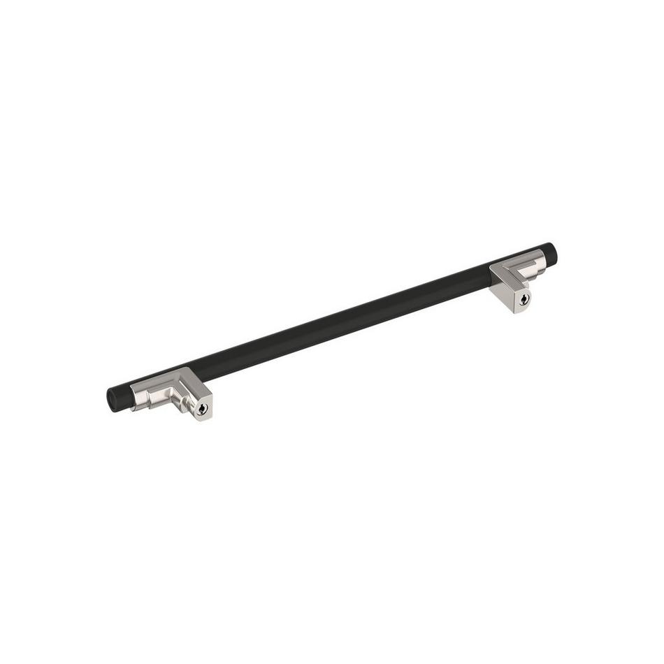 7-9/16" Anberlin Two Tone Cabinet Pull Matte Black - Polished Nickel, , large image number 3