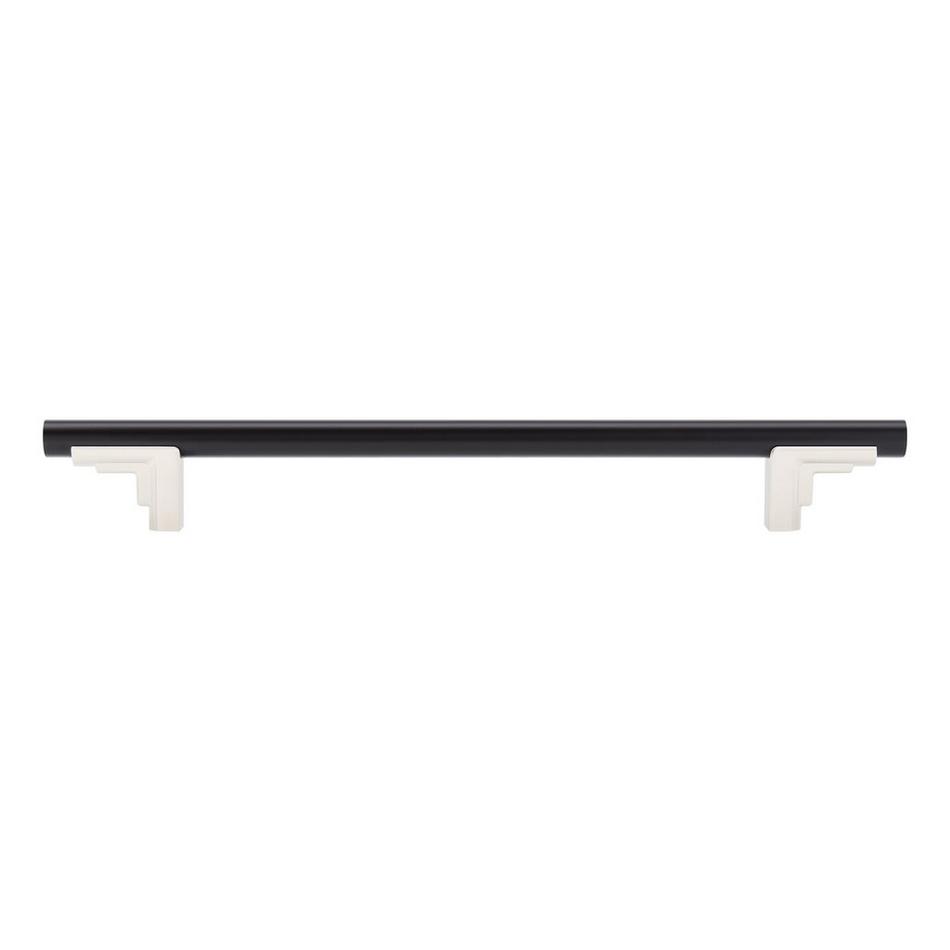 7-9/16" Anberlin Two Tone Cabinet Pull Matte Black - Polished Nickel, , large image number 2