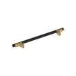 7-9/16" Anberlin Two Tone Cabinet Pull Matte Black - Champagne Bronze, , large image number 2