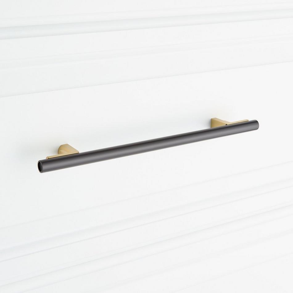 7-9/16" Anberlin Two Tone Cabinet Pull Matte Black - Golden Champagne, , large image number 5