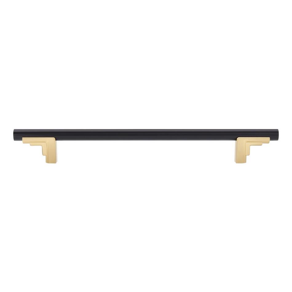 7-9/16" Anberlin Two Tone Cabinet Pull Matte Black - Golden Champagne, , large image number 2