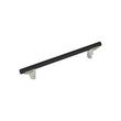 7-9/16" Anberlin Two Tone Cabinet Pull Matte Black - Satin Nickel, , large image number 0