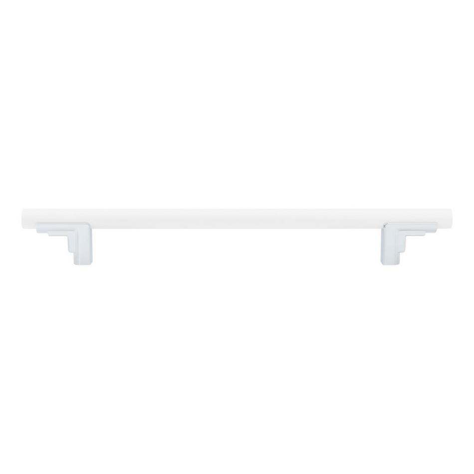 7-9/16" Anberlin Two Tone Cabinet Pull Matte White - Polished Chrome, , large image number 2