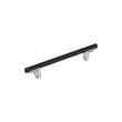 6-5/16" Anberlin Two Tone Cabinet Pull Matte Black - Polished Nickel, , large image number 0