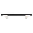 6-5/16" Anberlin Two Tone Cabinet Pull Matte Black - Polished Nickel, , large image number 2