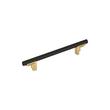 6-5/16" Anberlin Two Tone Cabinet Pull Matte Black - Champagne Bronze, , large image number 0