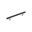6-5/16" Anberlin Two Tone Cabinet Pull Matte Black - Satin Nickel, , large image number 0