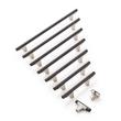 6-5/16" Anberlin Two Tone Cabinet Pull Matte Black - Satin Nickel, , large image number 1