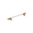 6-5/16" Anberlin Two Tone Cabinet Pull Matte White - Champagne Bronze, , large image number 3