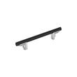 5-1/16" Anberlin Two Tone Cabinet Pull Matte Black - Polished Chrome, , large image number 0