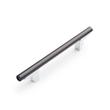 5-1/16" Anberlin Two Tone Cabinet Pull Matte Black - Polished Chrome, , large image number 0