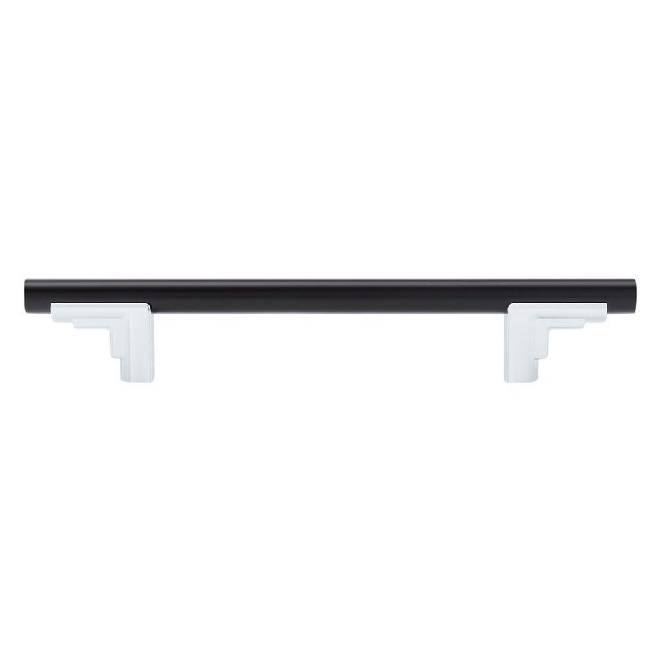 5-1/16" Anberlin Two Tone Cabinet Pull Matte Black - Polished Chrome, , large image number 2