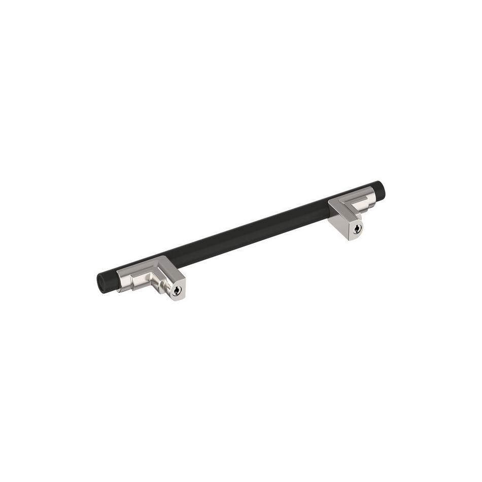 5-1/16" Anberlin Two Tone Cabinet Pull Matte Black - Polished Nickel, , large image number 3