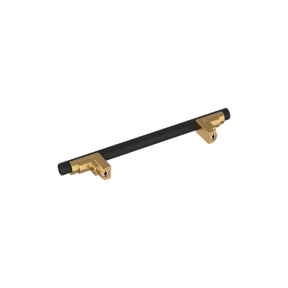 5-1/16" Anberlin Two Tone Cabinet Pull Matte Black - Champagne Bronze, , large image number 3