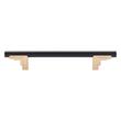 5-1/16" Anberlin Two Tone Cabinet Pull Matte Black - Champagne Bronze, , large image number 2