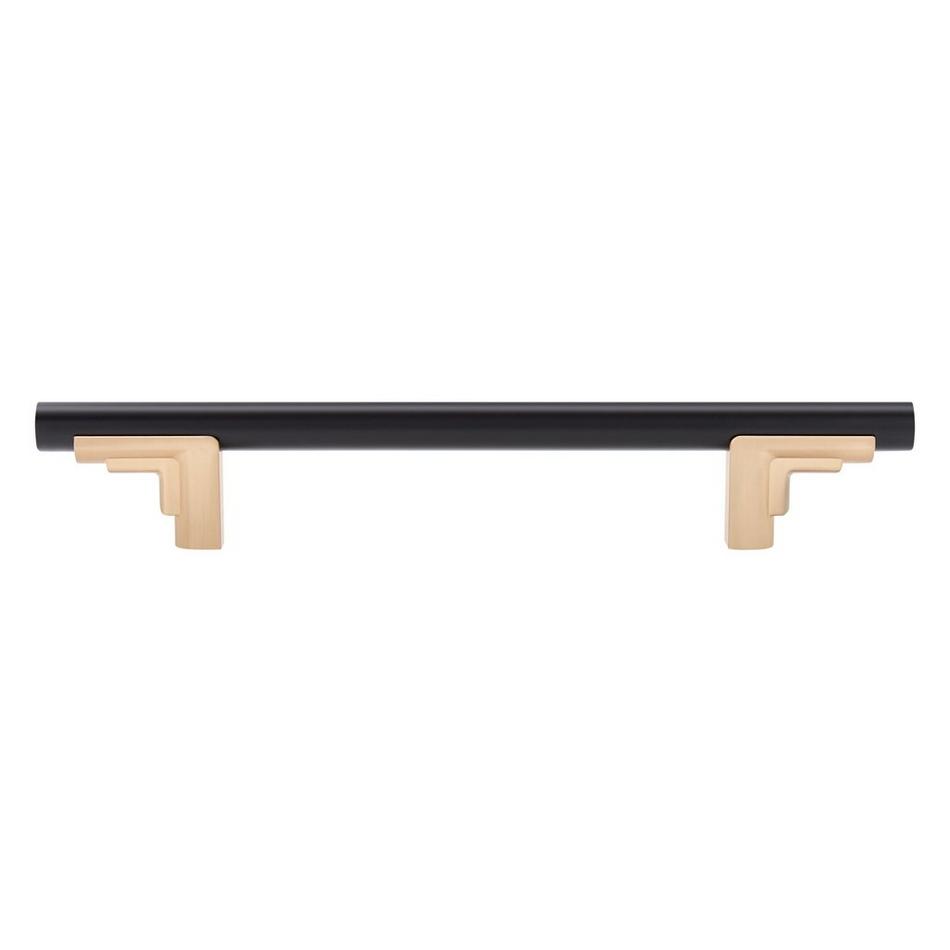 5-1/16" Anberlin Two Tone Cabinet Pull Matte Black - Champagne Bronze, , large image number 2