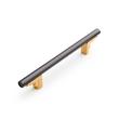 5-1/16" Anberlin Two Tone Cabinet Pull Matte Black - Brushed Gold, , large image number 0