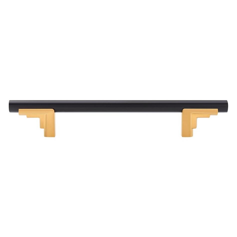 5-1/16" Anberlin Two Tone Cabinet Pull Matte Black - Brushed Gold, , large image number 2
