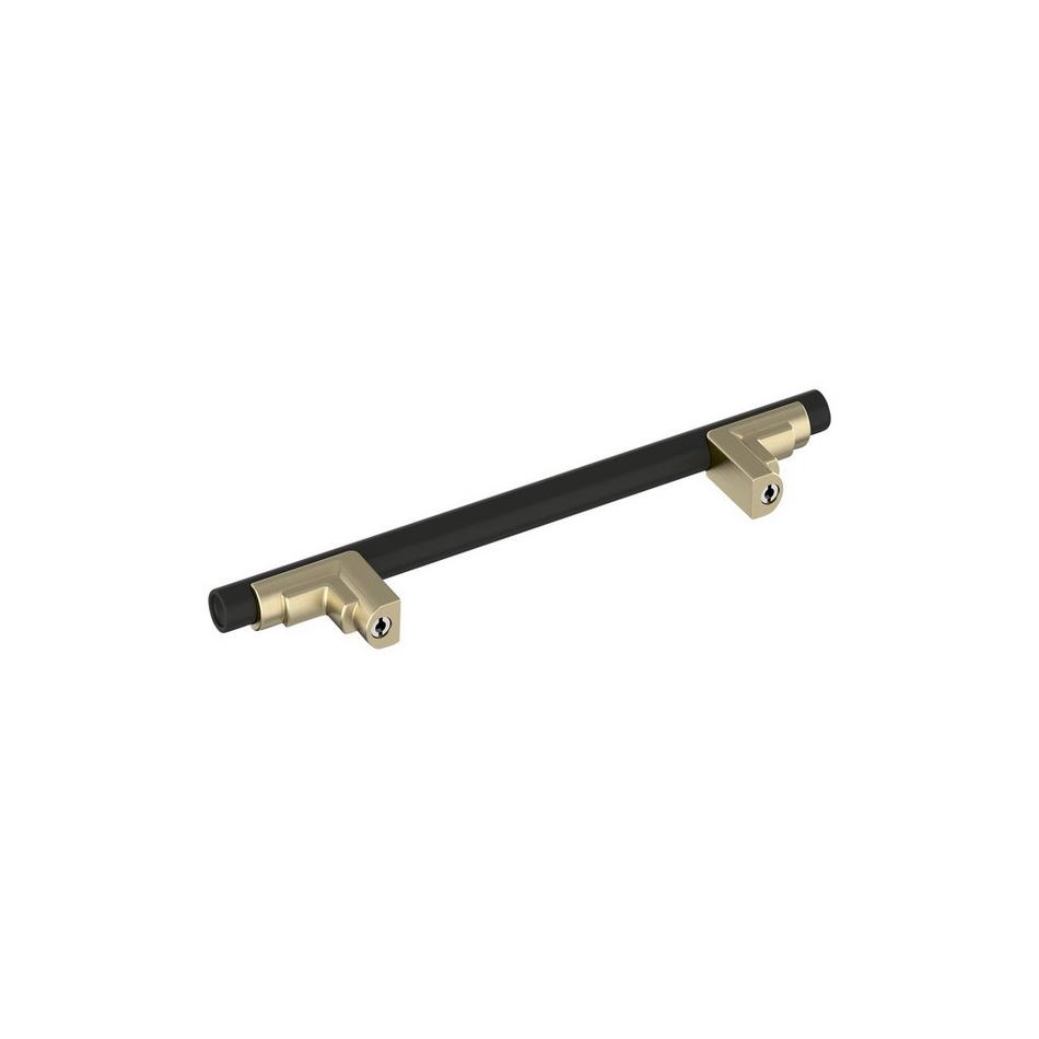5-1/16" Anberlin Two Tone Cabinet Pull Matte Black - Golden Champagne, , large image number 3