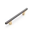 5-1/16" Anberlin Two Tone Cabinet Pull Matte Black - Golden Champagne, , large image number 0