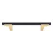 5-1/16" Anberlin Two Tone Cabinet Pull Matte Black - Golden Champagne, , large image number 2