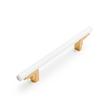 5-1/16" Anberlin Two Tone Cabinet Pull Matte White - Brushed Gold, , large image number 0