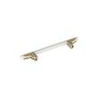 5-1/16" Anberlin Two Tone Cabinet Pull Matte White - Golden Champagne, , large image number 3