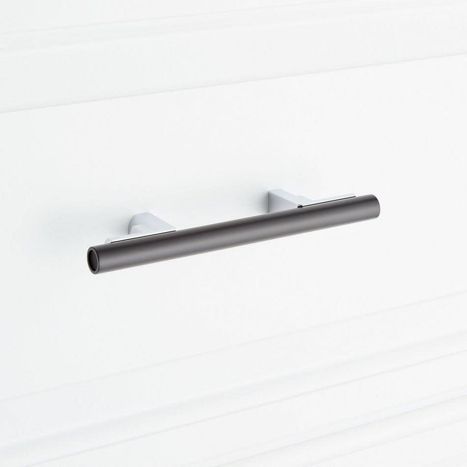 3-3/4" Anberlin Two Tone Cabinet Pull Matte Black - Polished Chrome, , large image number 5