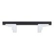 3-3/4" Anberlin Two Tone Cabinet Pull Matte Black - Polished Chrome, , large image number 2