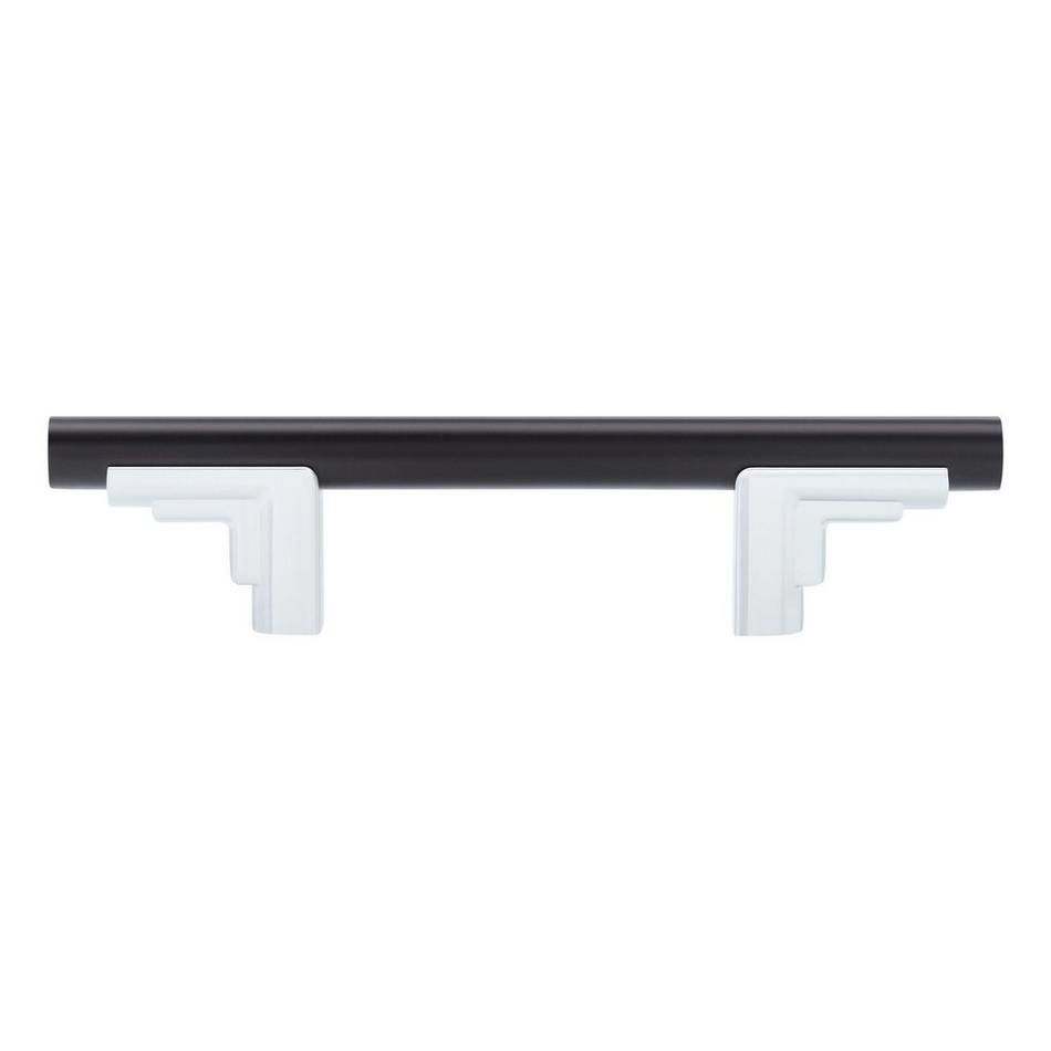 3-3/4" Anberlin Two Tone Cabinet Pull Matte Black - Polished Chrome, , large image number 2