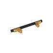 3-3/4" Anberlin Two Tone Cabinet Pull Matte Black - Brushed Gold, , large image number 3