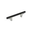 3-3/4" Anberlin Two Tone Cabinet Pull Matte Black - Satin Nickel, , large image number 0