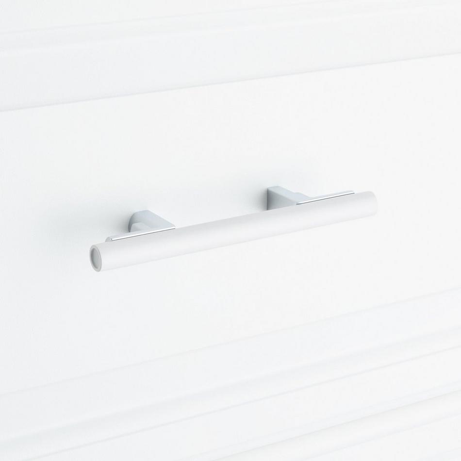 3-3/4" Anberlin Two Tone Cabinet Pull Matte White - Polished Chrome, , large image number 5