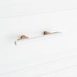 3-3/4" Anberlin Two Tone Cabinet Pull Matte White - Champagne Bronze, , large image number 5