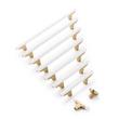 3-3/4" Anberlin Two Tone Cabinet Pull Matte White - Golden Champagne, , large image number 1