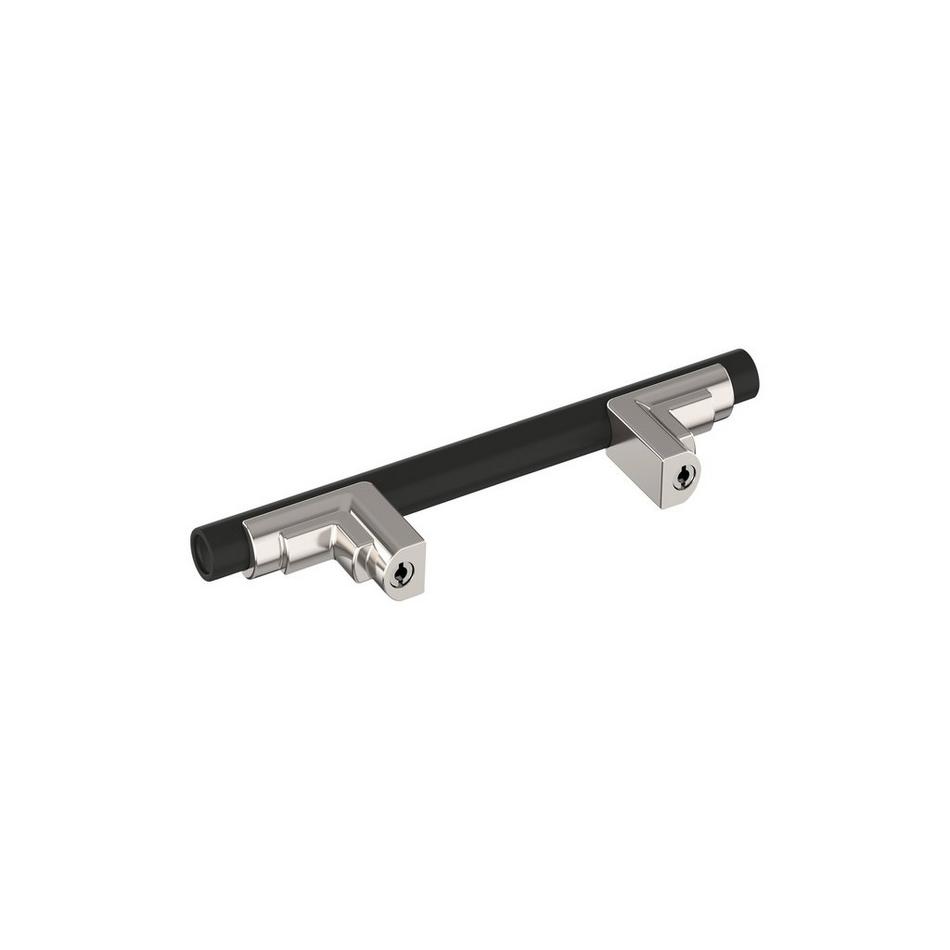 3" Anberlin Two Tone Cabinet Pull Matte Black - Polished Nickel, , large image number 3