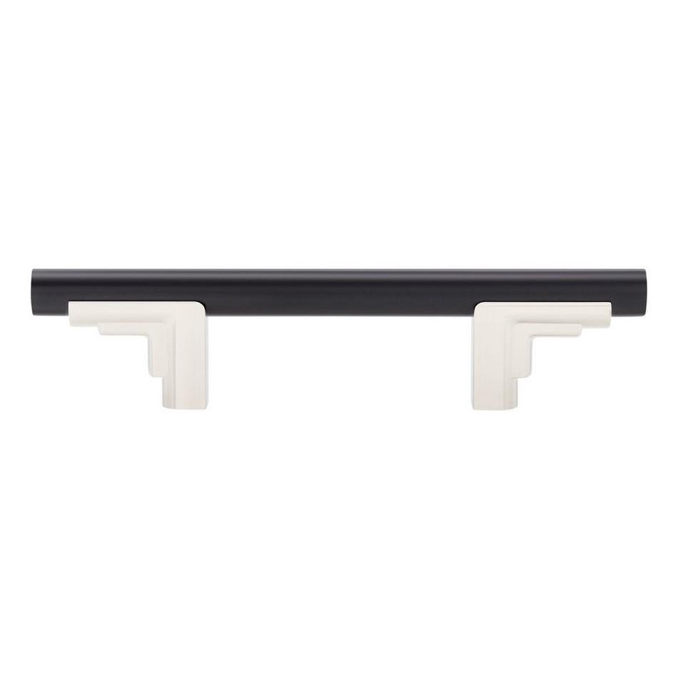 3" Anberlin Two Tone Cabinet Pull Matte Black - Polished Nickel, , large image number 2