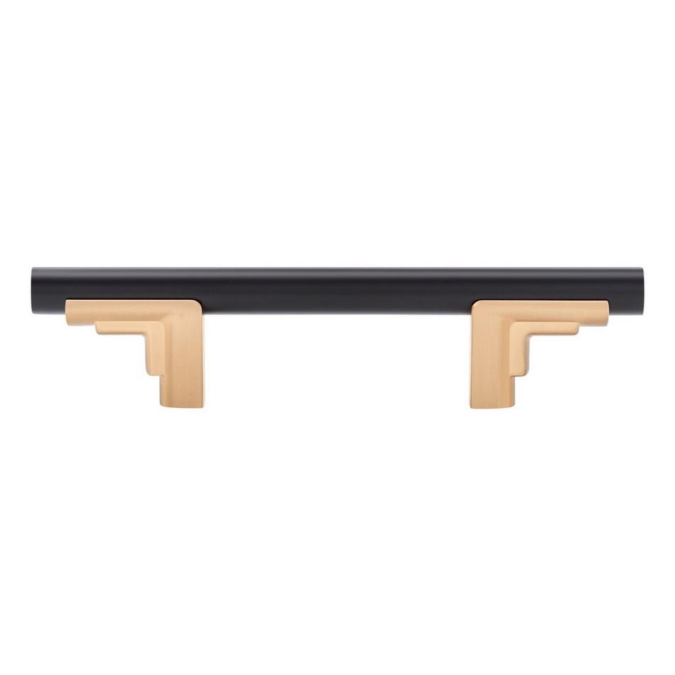 3" Anberlin Two Tone Cabinet Pull Matte Black - Champagne Bronze, , large image number 2