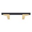 3" Anberlin Two Tone Cabinet Pull Matte Black - Golden Champagne, , large image number 2