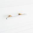 3" Anberlin Two Tone Cabinet Pull Matte White - Brushed Gold, , large image number 5