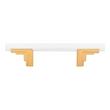 3" Anberlin Two Tone Cabinet Pull Matte White - Brushed Gold, , large image number 2