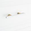 3" Anberlin Two Tone Cabinet Pull Matte White - Golden Champagne, , large image number 5