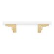 3" Anberlin Two Tone Cabinet Pull Matte White - Golden Champagne, , large image number 2