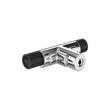 Anberlin T-Shaped Two Tone Cabinet Knob Matte Black - Polished Chrome, , large image number 2