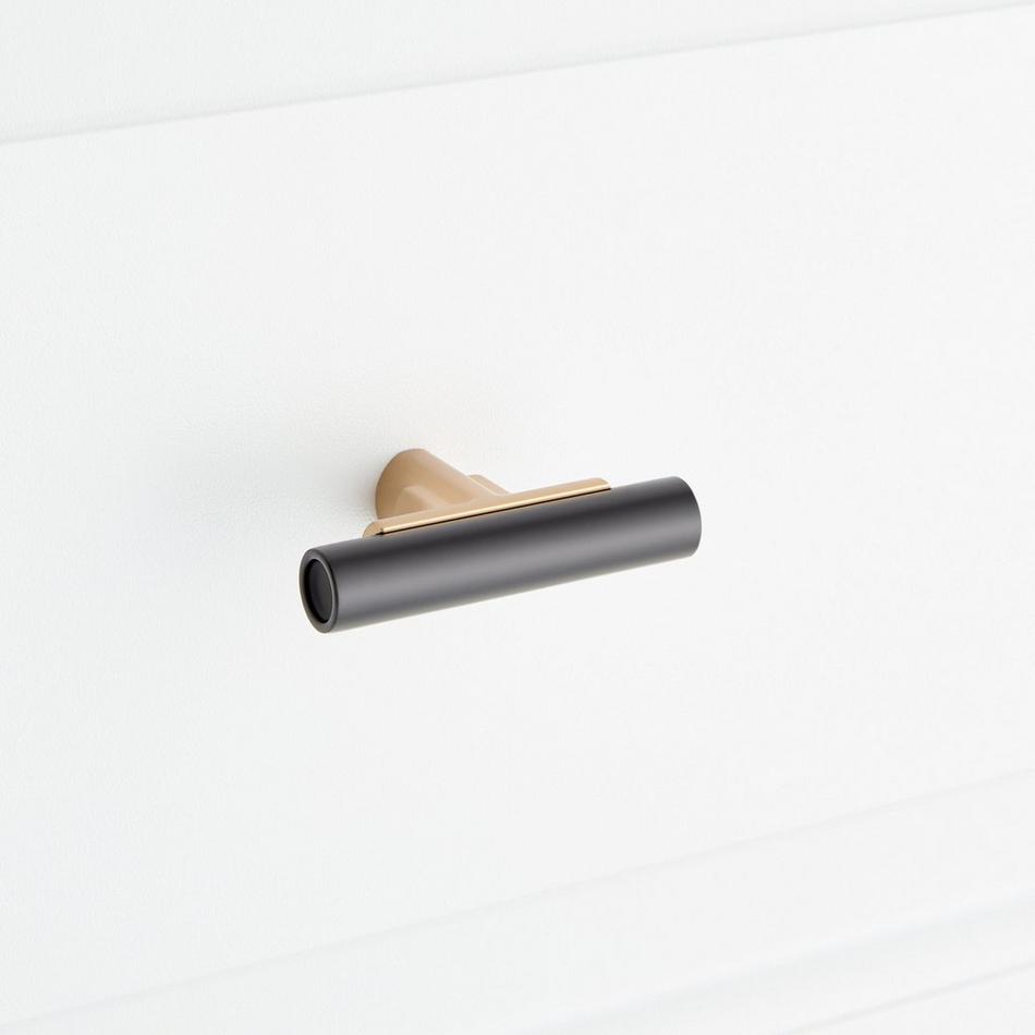 Anberlin T-Shaped Two Tone Cabinet Knob Matte Black - Champagne Bronze, , large image number 5