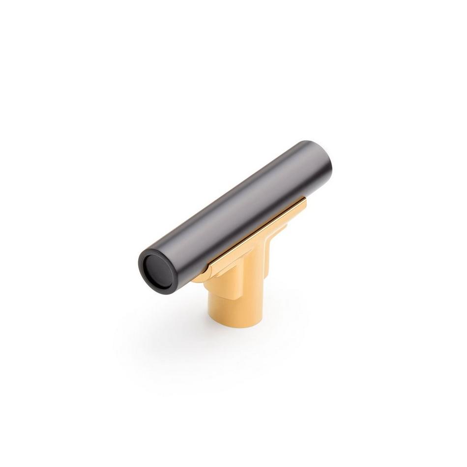 Anberlin T-Shaped Two Tone Cabinet Knob Matte Black, , large image number 0